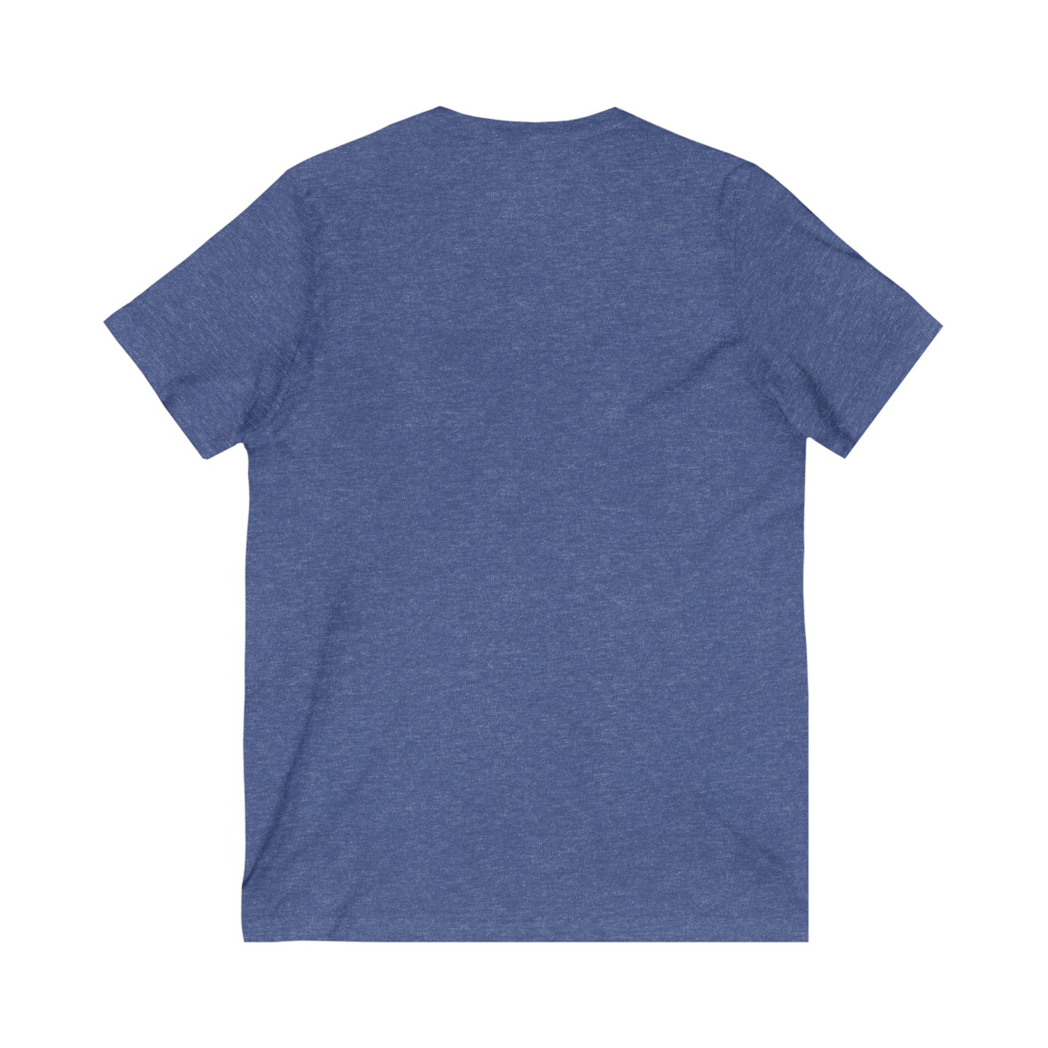 Unisex Jersey Short Sleeve V-Neck Tee -  Distressed Black Logo