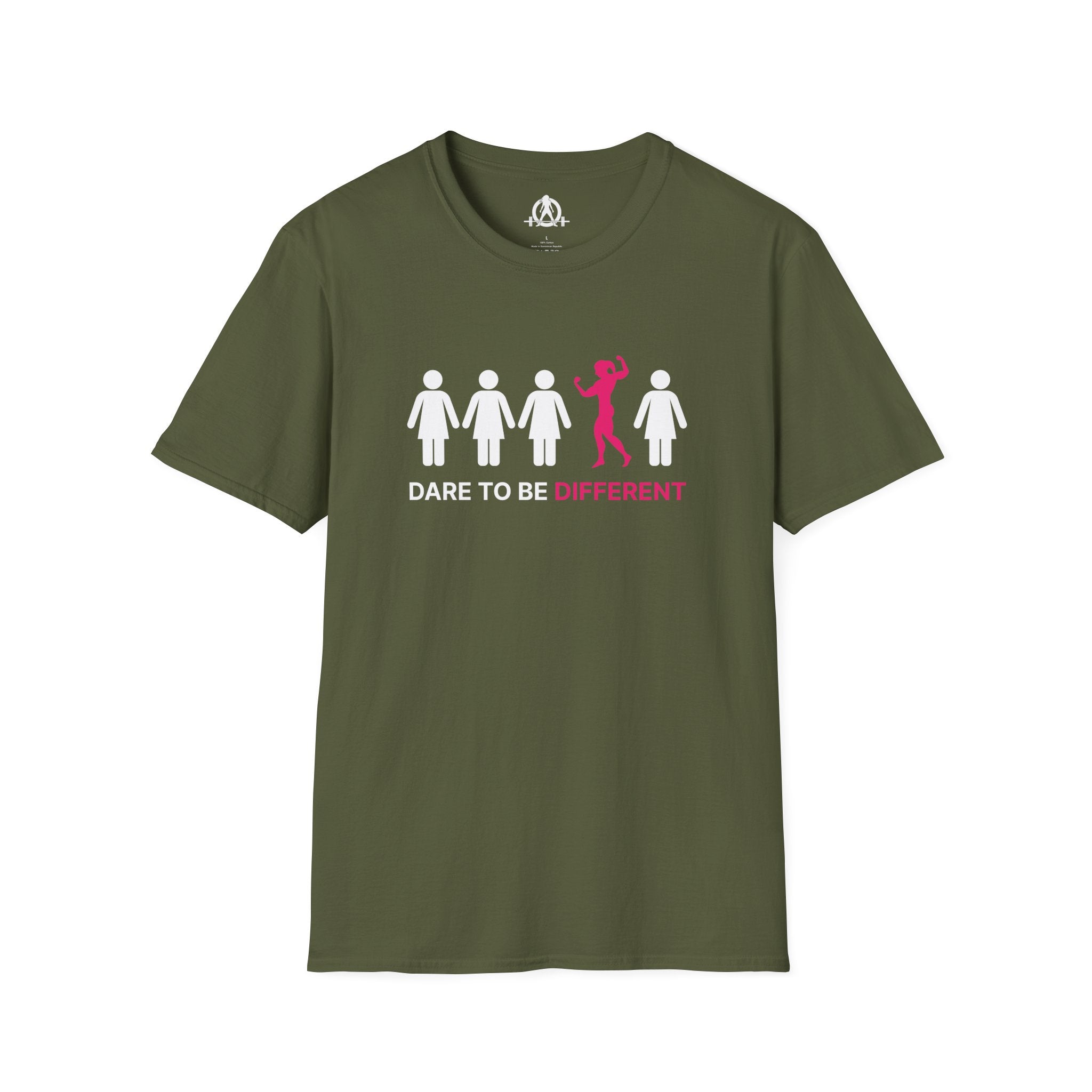 Dare To Be Different - Flex - Unisex Softstyle T-Shirt - Logo Front