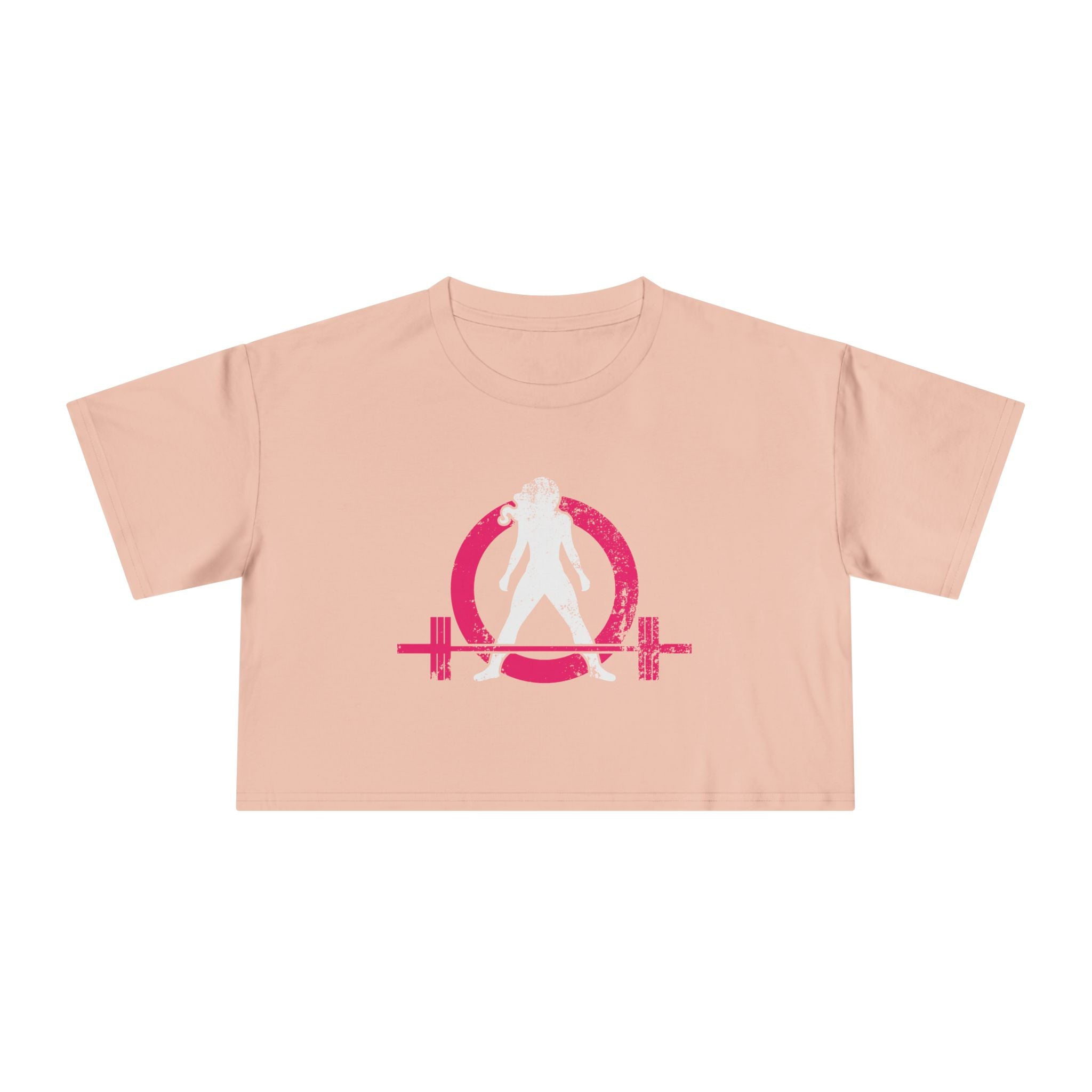 Crop Tee - Distressed Color Logo