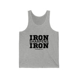 Iron Sharpens Iron. - Unisex Jersey Tank - Black Font - Print On Front