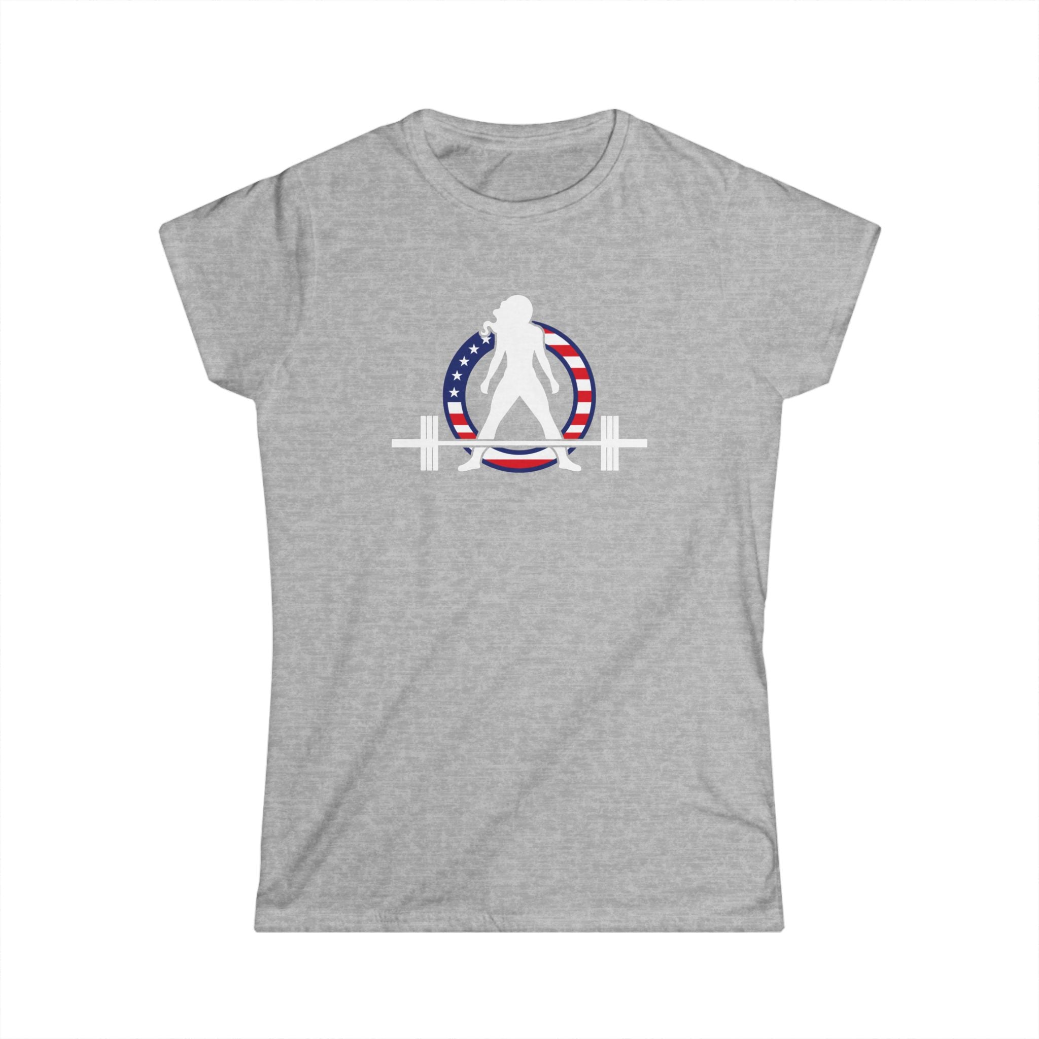 Women's Softstyle Tee -  WWLW USA Logo - Color Dark Logo Front & Plain Back