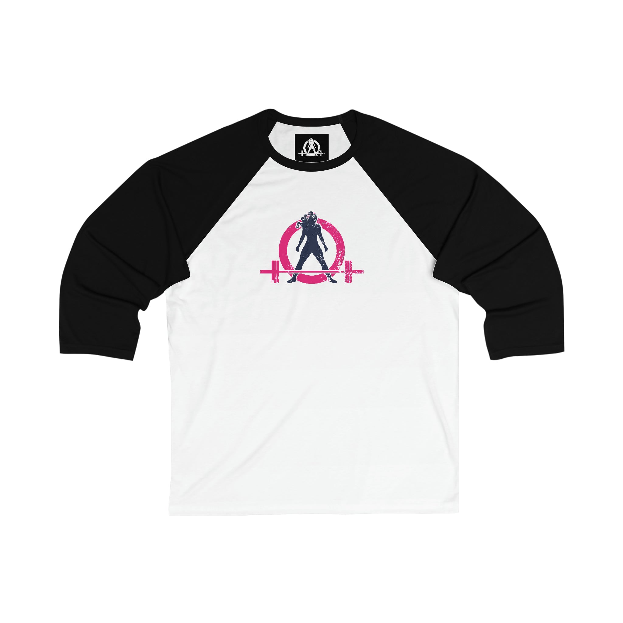 3\4 Sleeve Baseball Tee - Distressed Color Logo