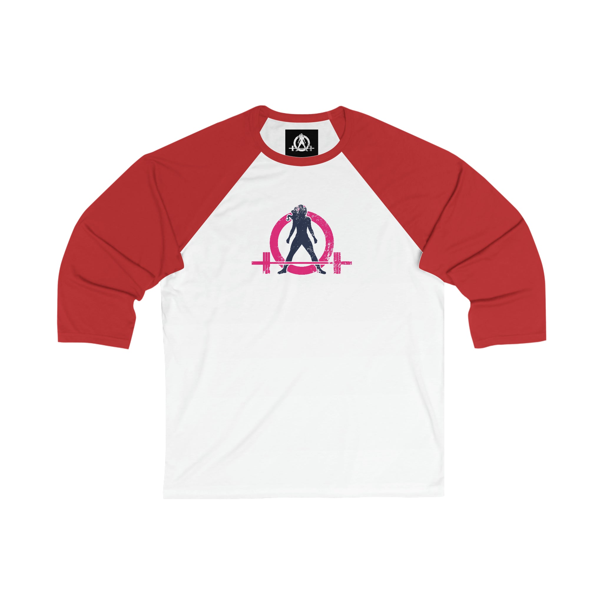 3\4 Sleeve Baseball Tee - Distressed Color Logo