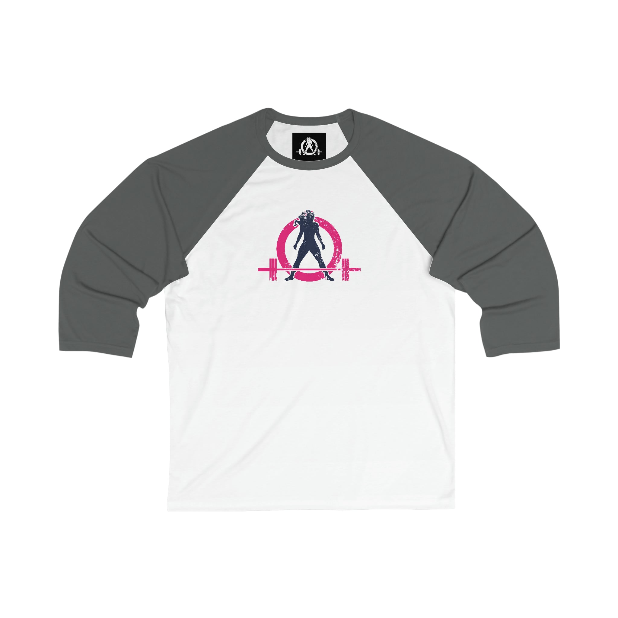 3\4 Sleeve Baseball Tee - Distressed Color Logo