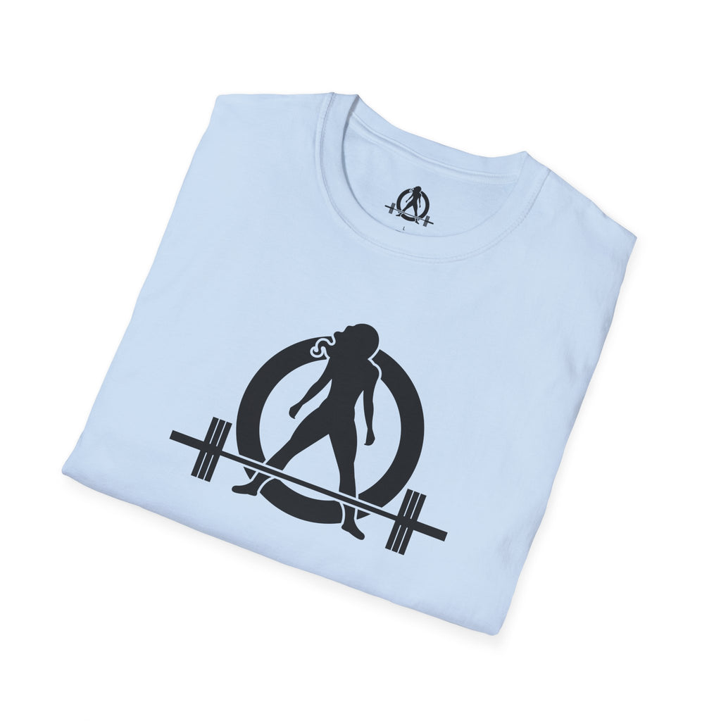 Goal Weight Strong AF - Unisex Softstyle T-Shirt - Black Print on Front & Back