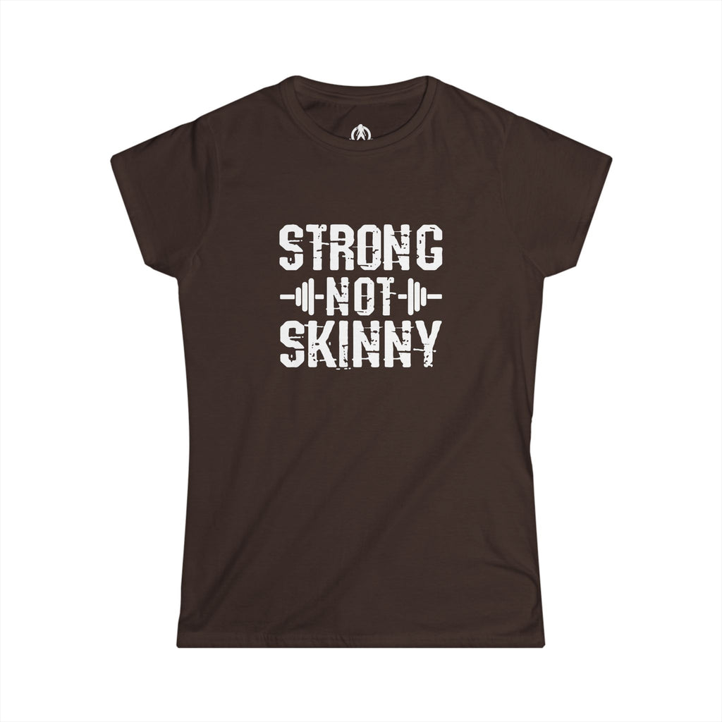 Strong Not Skinny – Women’s Softstyle Tee (Distressed Logo)
