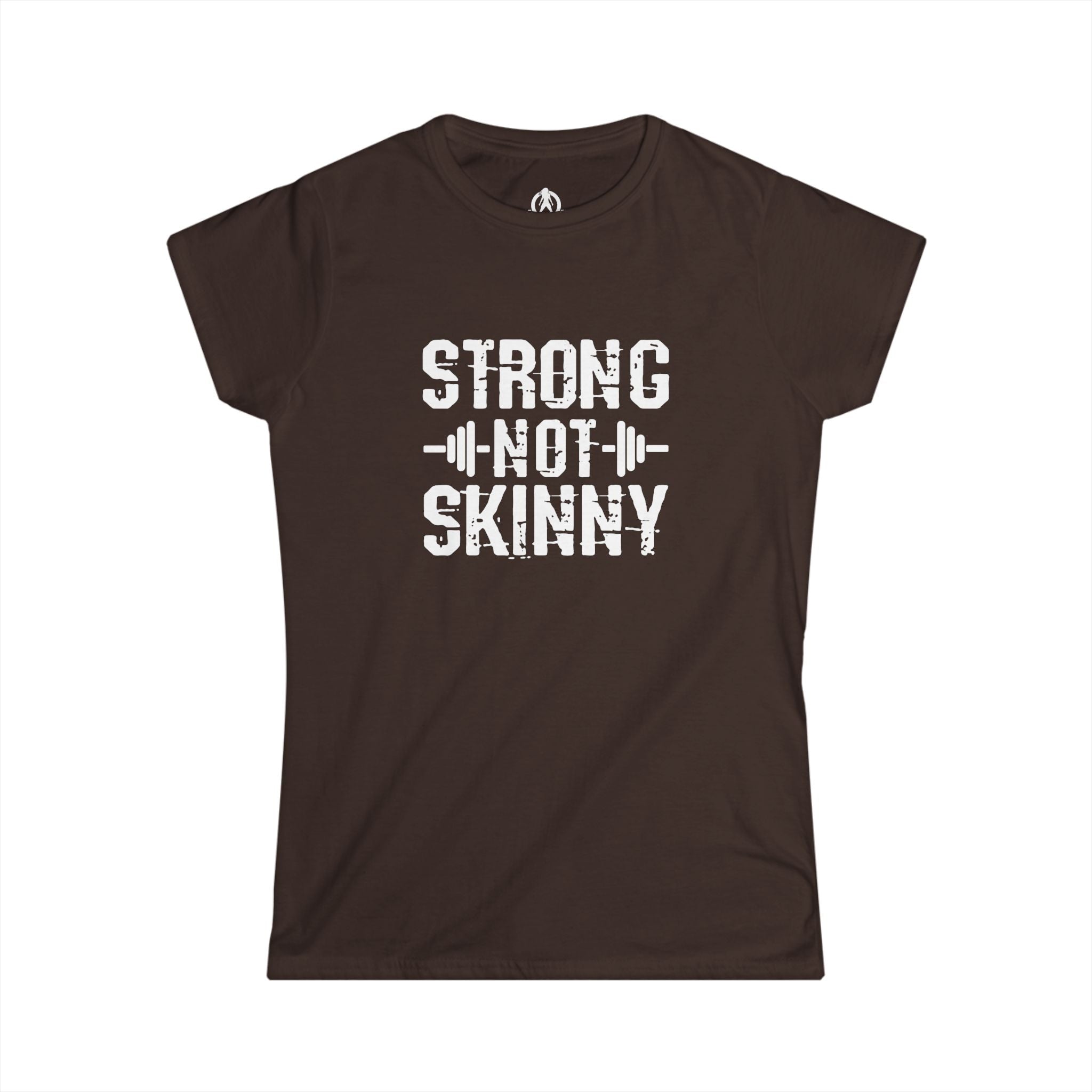 Strong Not Skinny – Women’s Softstyle Tee (Distressed Logo)