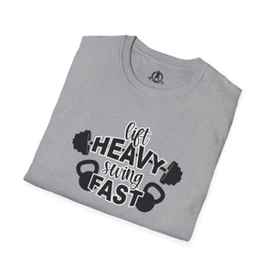 Lift Heavy Swing Fast - Unisex Softstyle T-Shirt - Logo Front