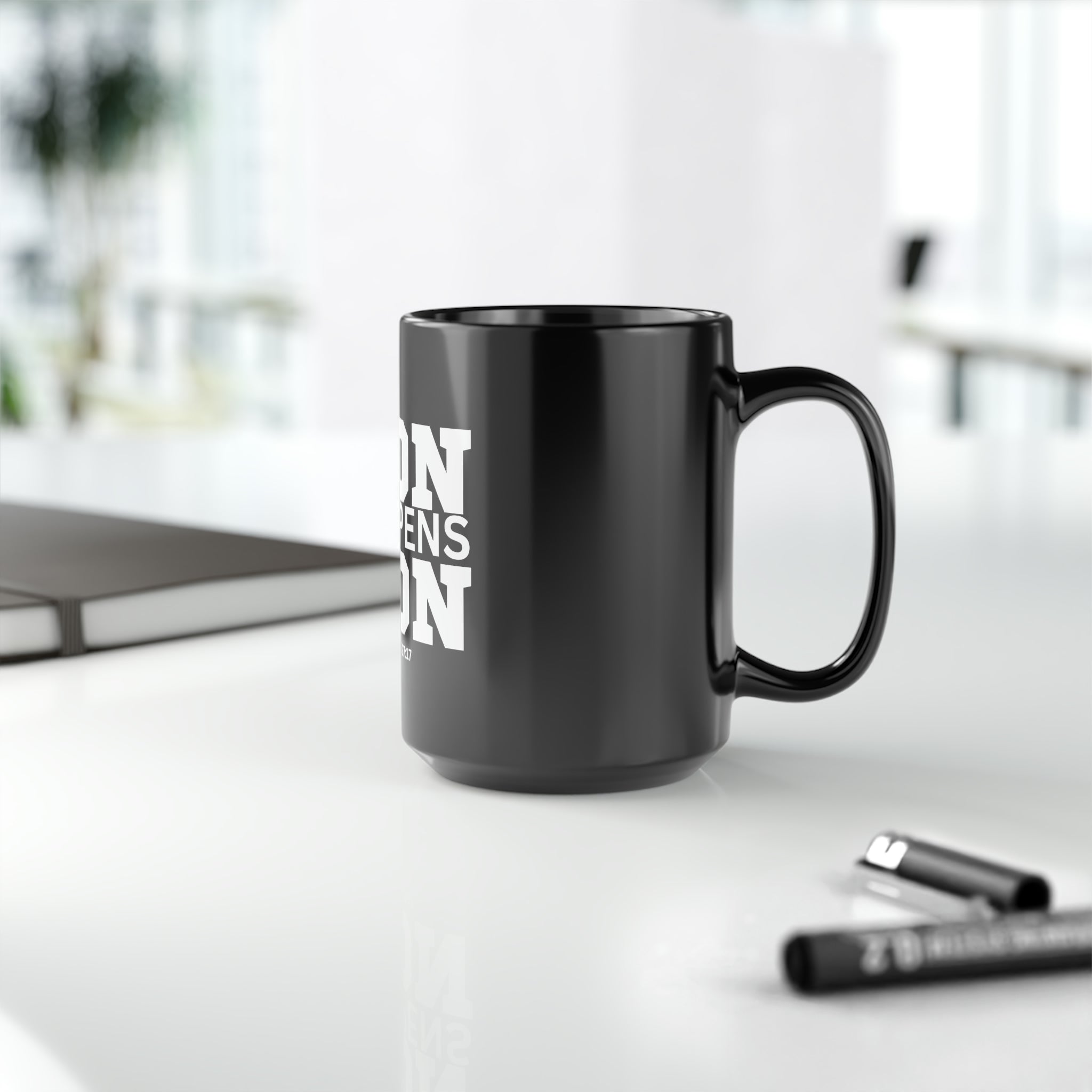 Iron Sharpens Iron. - Black Mug, 15oz