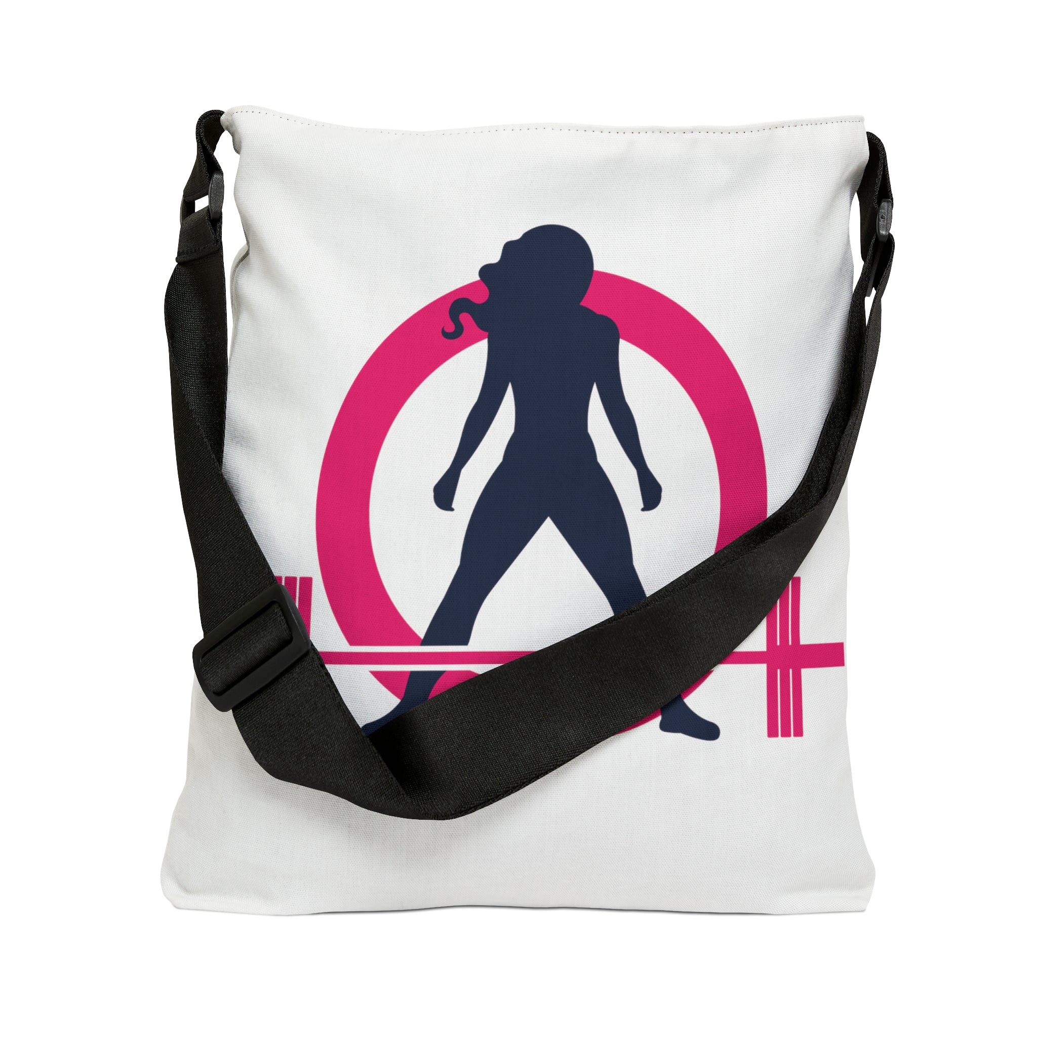 Adjustable Tote Bag (AOP) - Classic White Logo