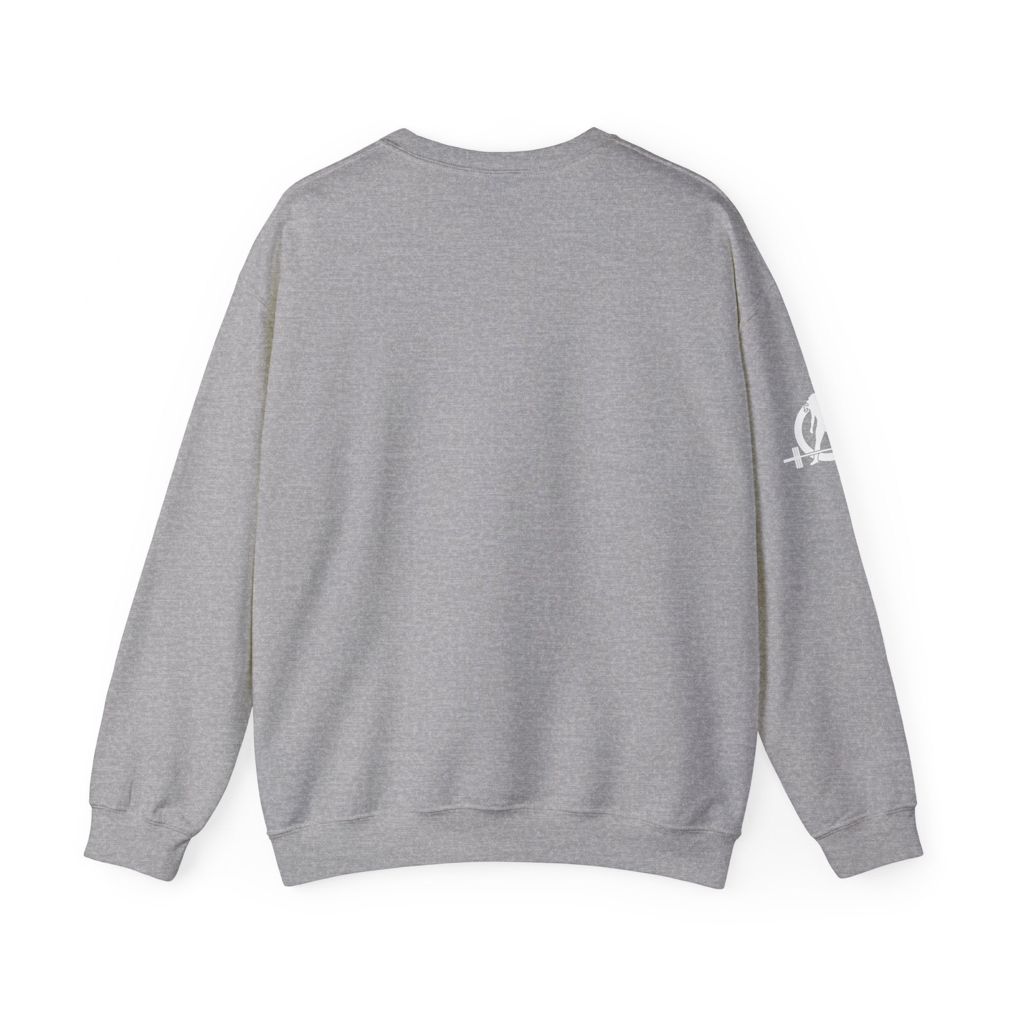 USA Barbell - Unisex Heavy Blend™ Crewneck Sweatshirt - White Logo