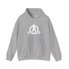 I DON’T WANT TO LOOK SKINNY, I WANT TO LOOK LIKE I CAN KICK YOUR ASS – Unisex Heavy Blend™ Hooded Sweatshirt (White Logo) 🤍