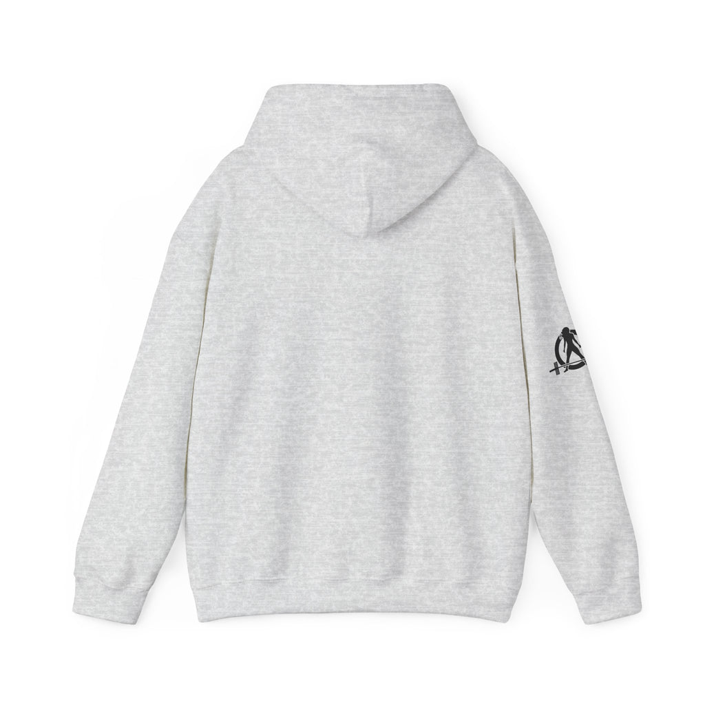 Lift Heavy Run Fast - Unisex Heavy Blend Hooded Sweatshirt  - Front Black Logo