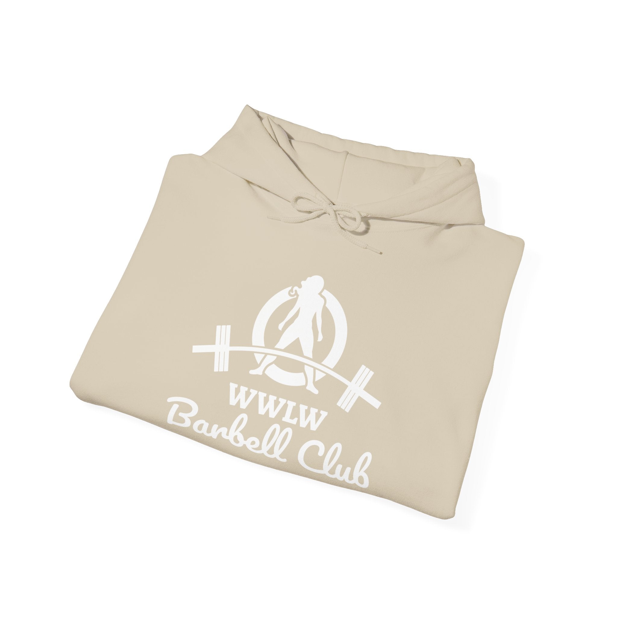 WWLW Barbell Club — Classic Logo Hoodie (White)