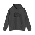 Coffee & Barbells  - Unisex Heavy Blend Hooded Sweatshirt - Black Logo on Front & Right Sleeve