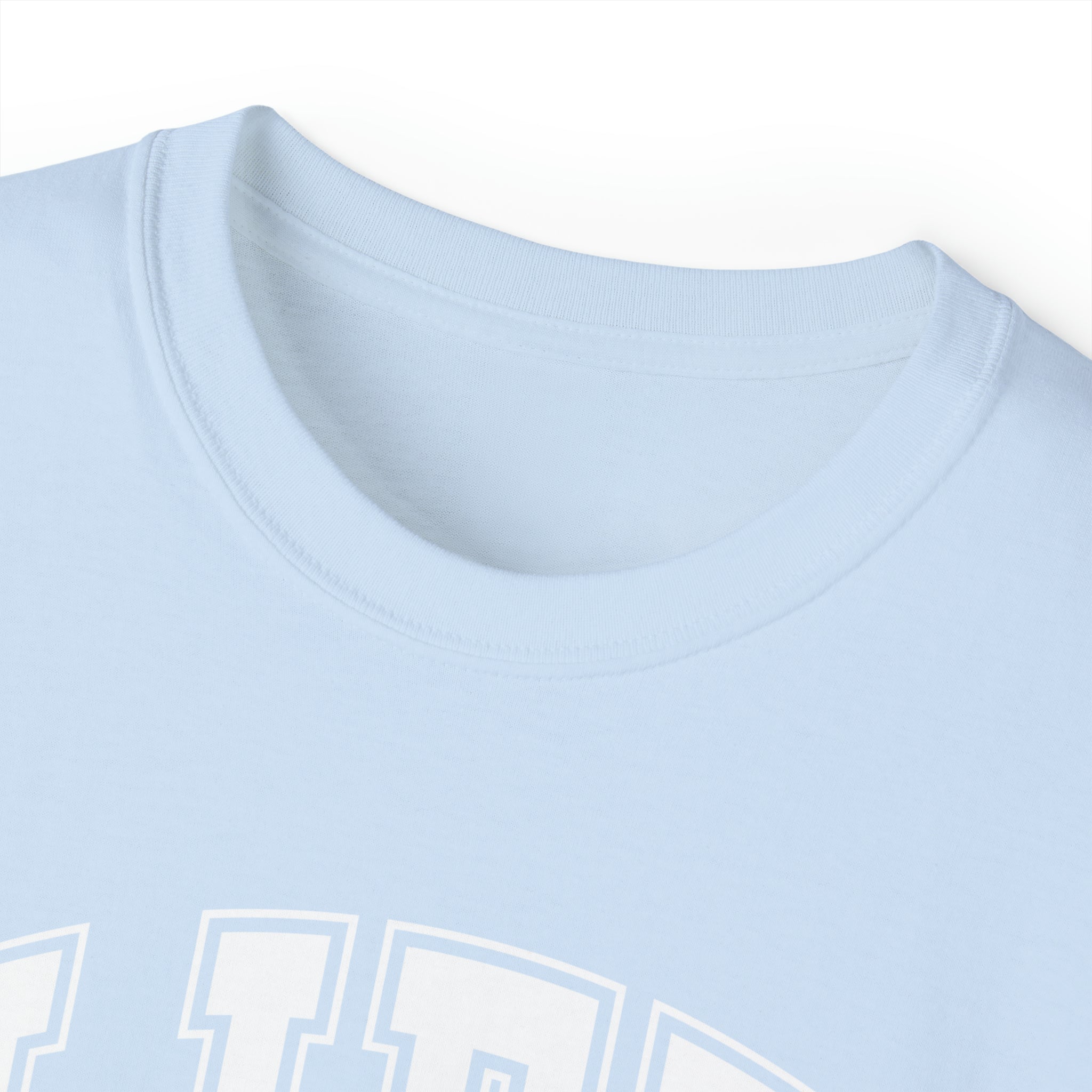 Lift Like A Girl - Unisex Ultra Cotton Tee - Front White Logo - Plain Back