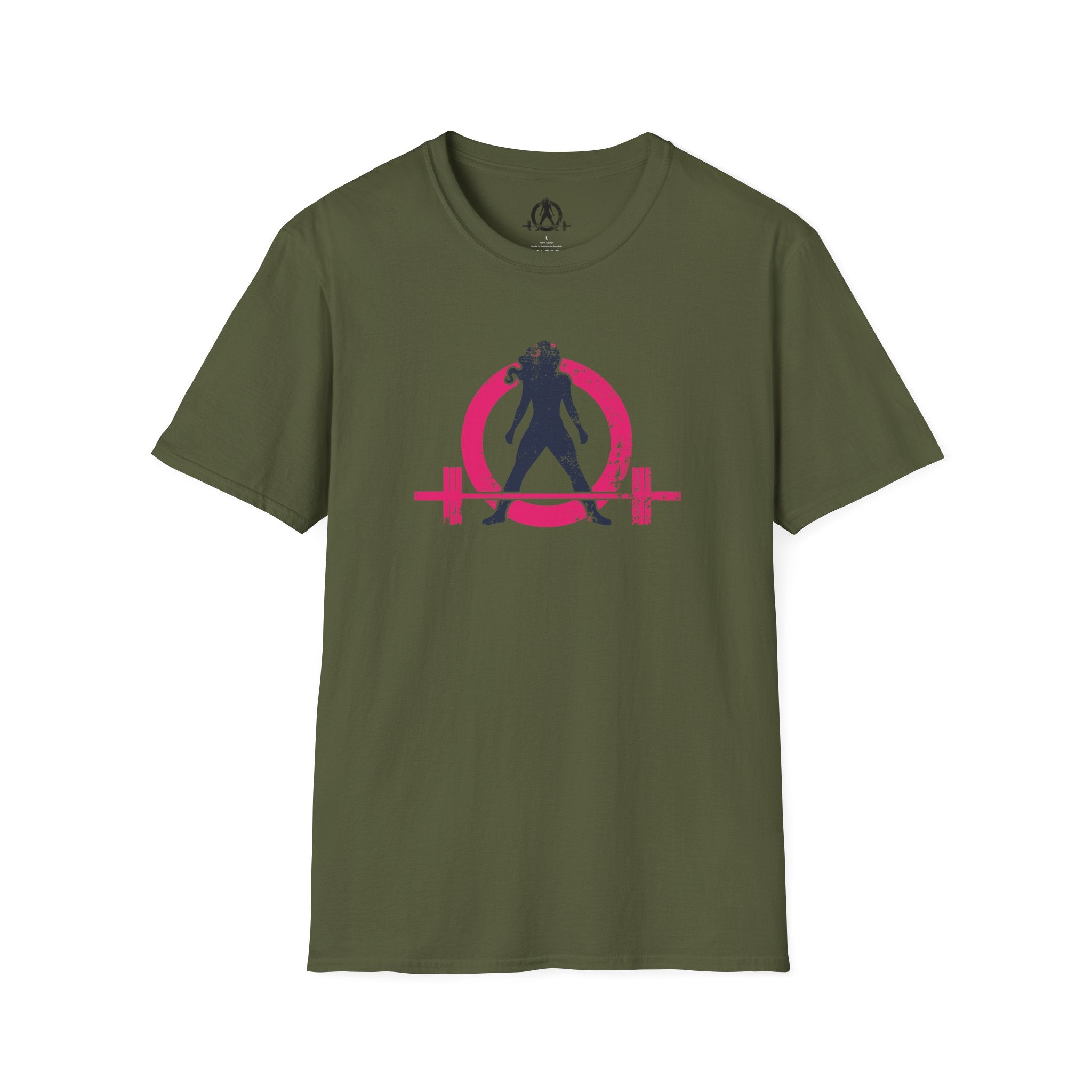 Unisex Softstyle T-Shirt - Inverted Color Distressed Logo - Plain Back (BEST SELLER)