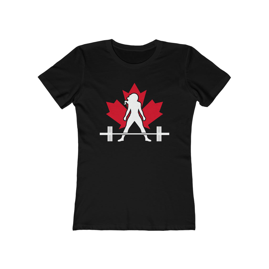 Women's The Boyfriend Tee - Canada Dark Logo - Plain Back