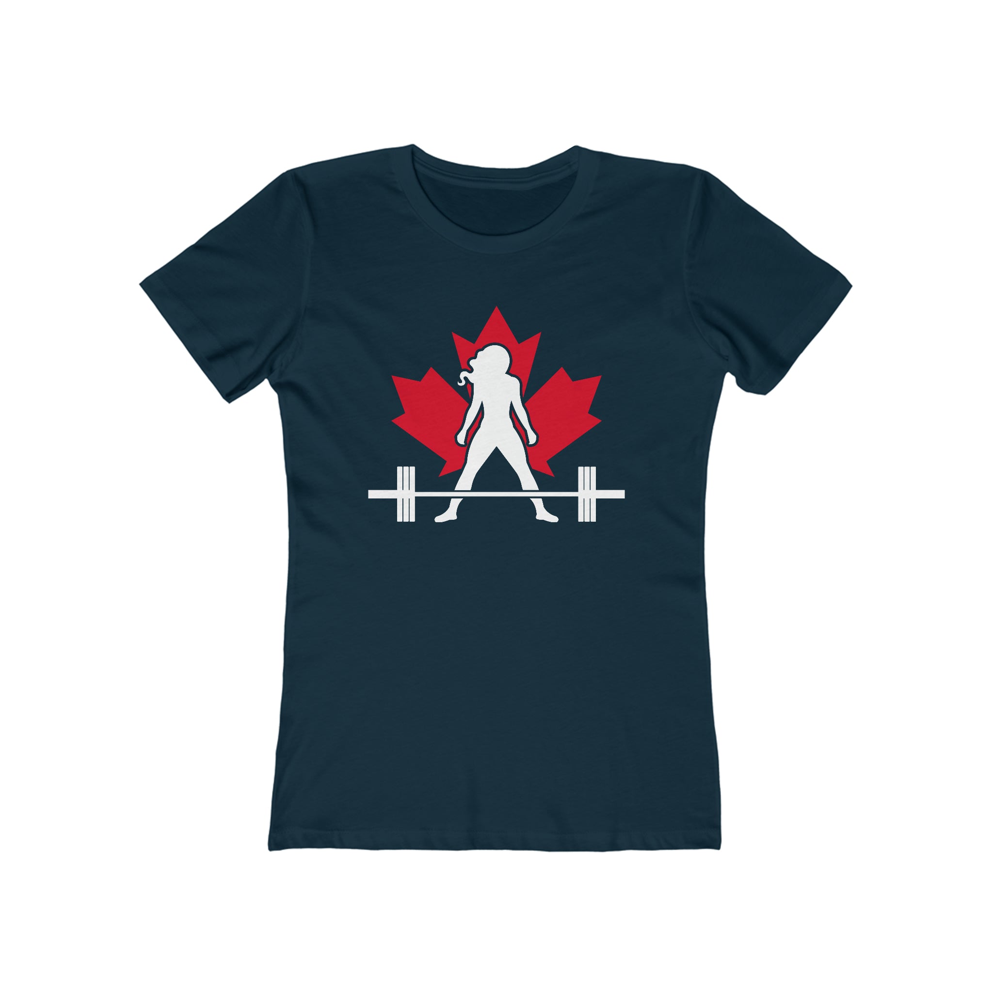 Women's The Boyfriend Tee - Canada Dark Logo - Plain Back