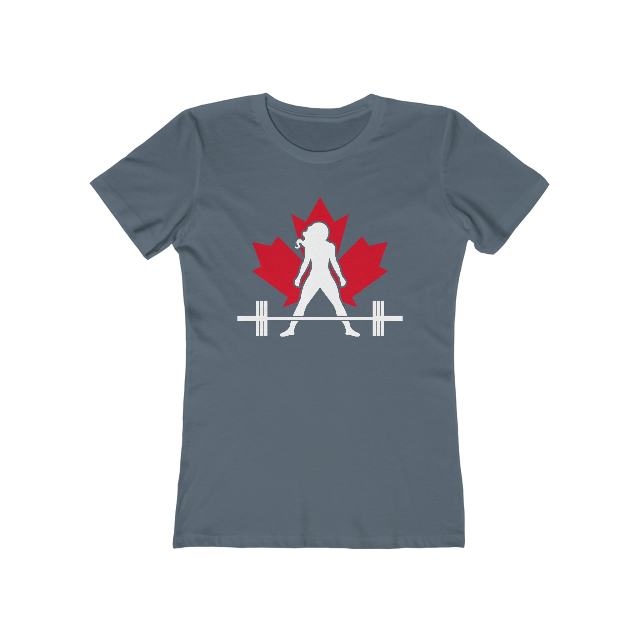 Women's The Boyfriend Tee - Canada Dark Logo - Plain Back