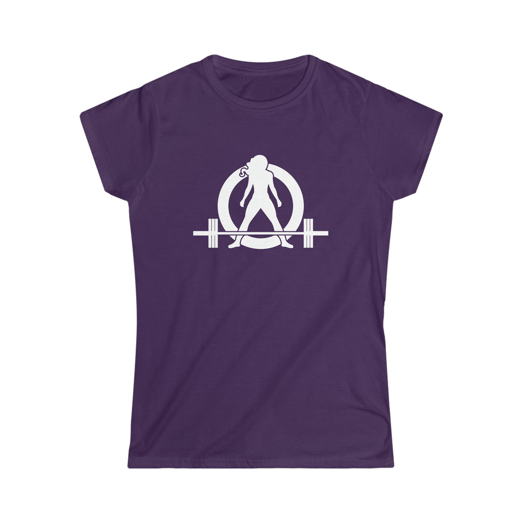 I Workout To Burn Off The Crazy - Women's Softstyle Tee - White Logo Print on Front & Back