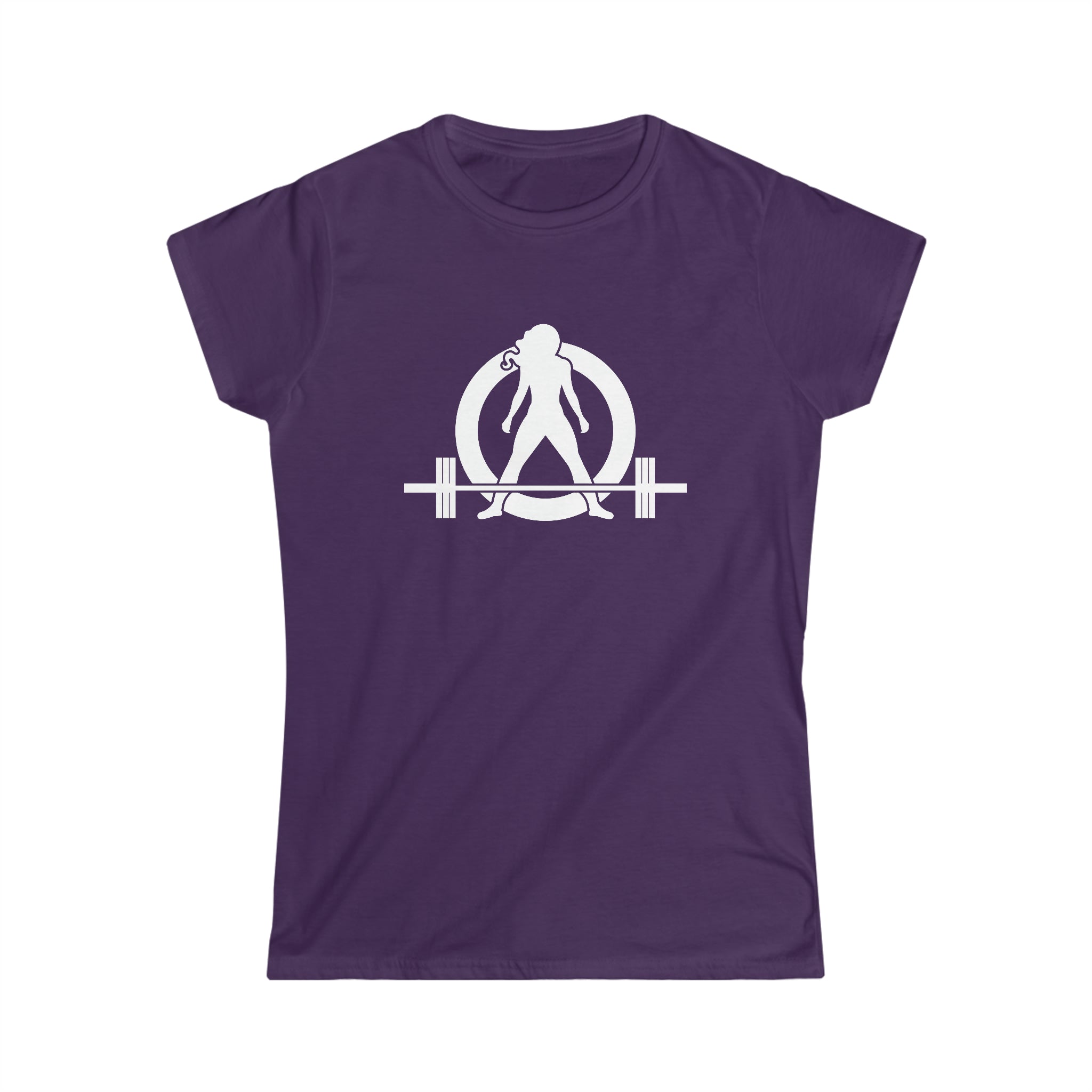 I Workout To Burn Off The Crazy - Women's Softstyle Tee - White Logo Print on Front & Back