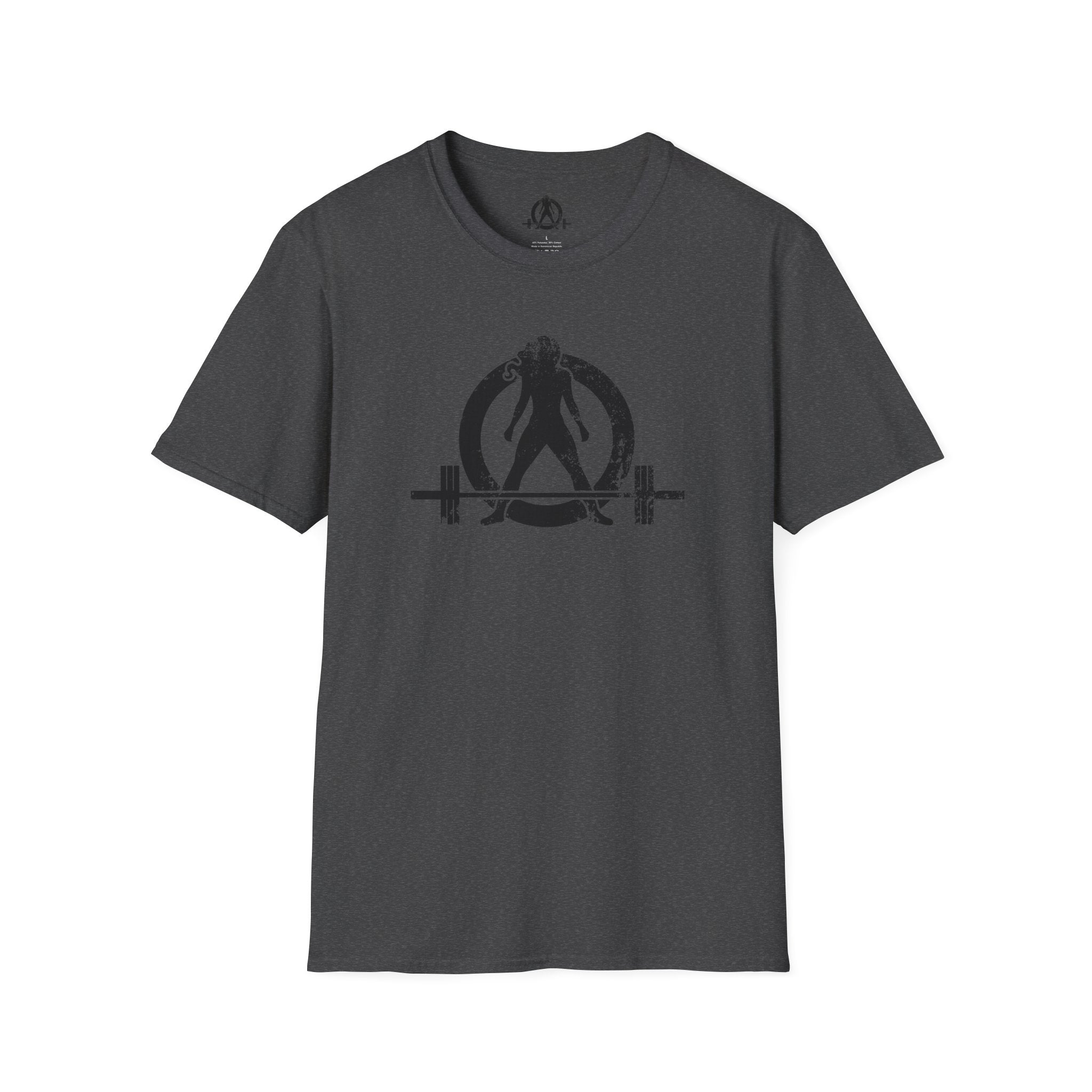 Unisex Softstyle T-Shirt - Black Distressed Logo - Plain Back (BEST SELLER)