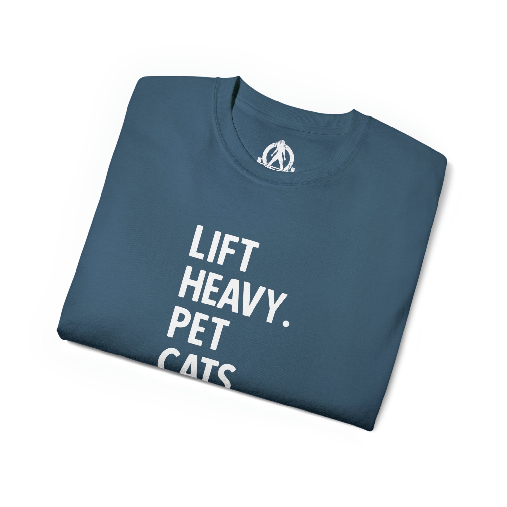 Lift Heavy Pet Cats - Unisex Ultra Cotton Tee - White Logo