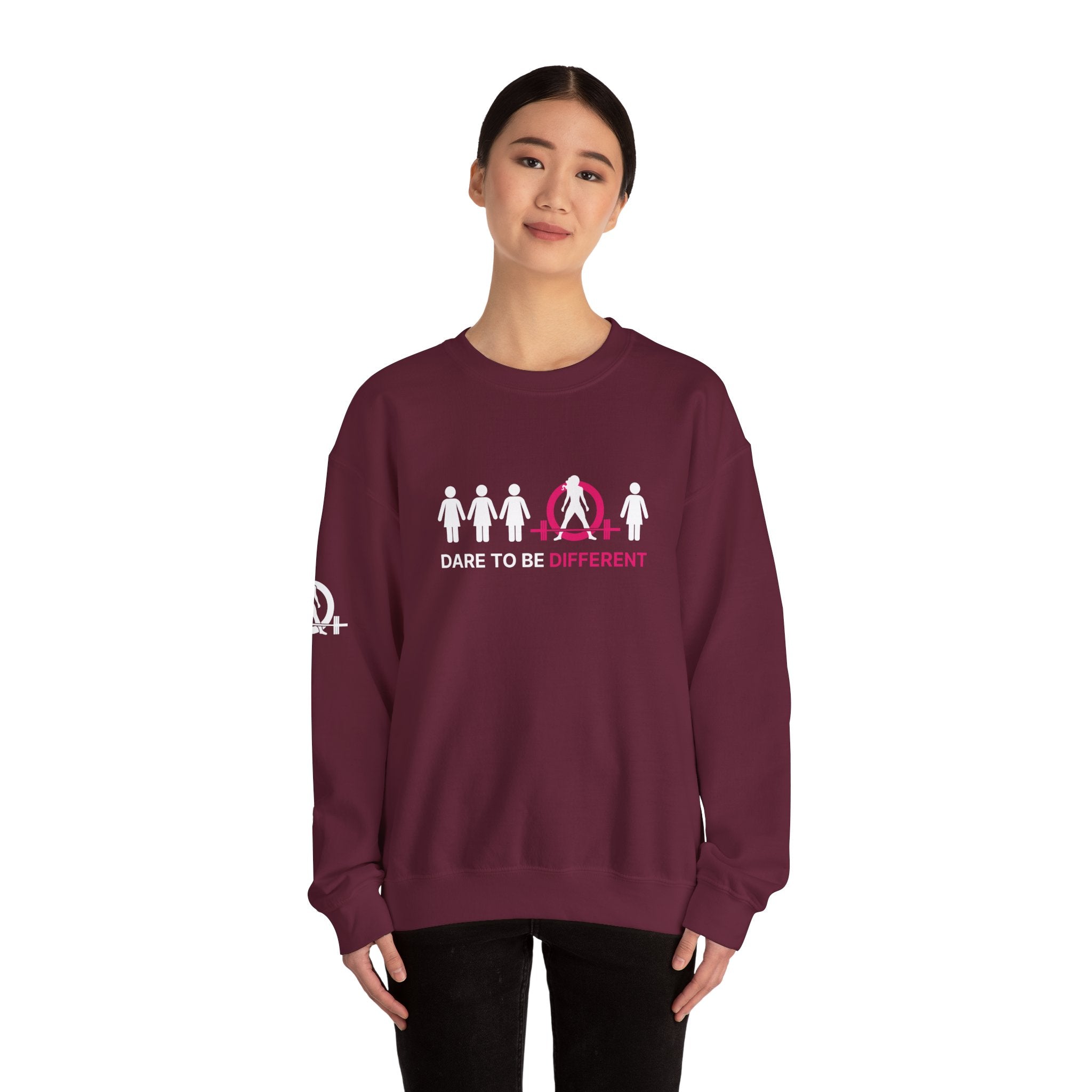 Dare To Be Different - Deadlift - Unisex Heavy Blend™ Crewneck Sweatshirt - Front  Logo Plain Back