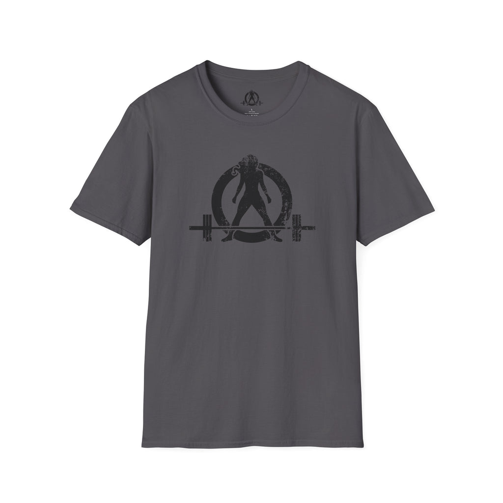 Unisex Softstyle T-Shirt - Black Distressed Logo - Plain Back (BEST SELLER)
