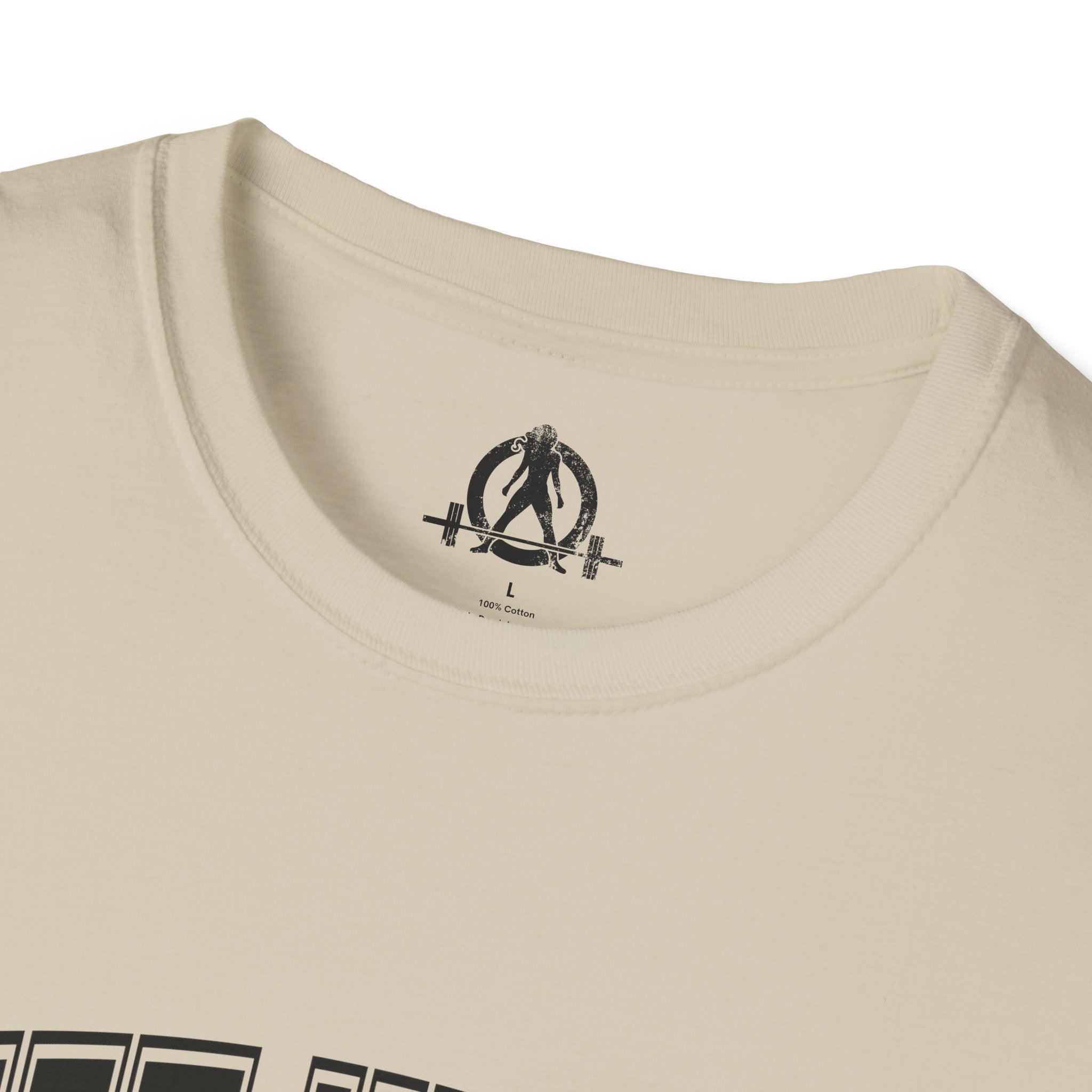 Lift Heavy Shit  - Unisex Softstyle T-Shirt - Black Print on Front Plain Back