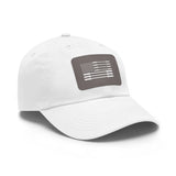 Star Barbell - Dad Hat with Leather Patch (Rectangle) - White Logo