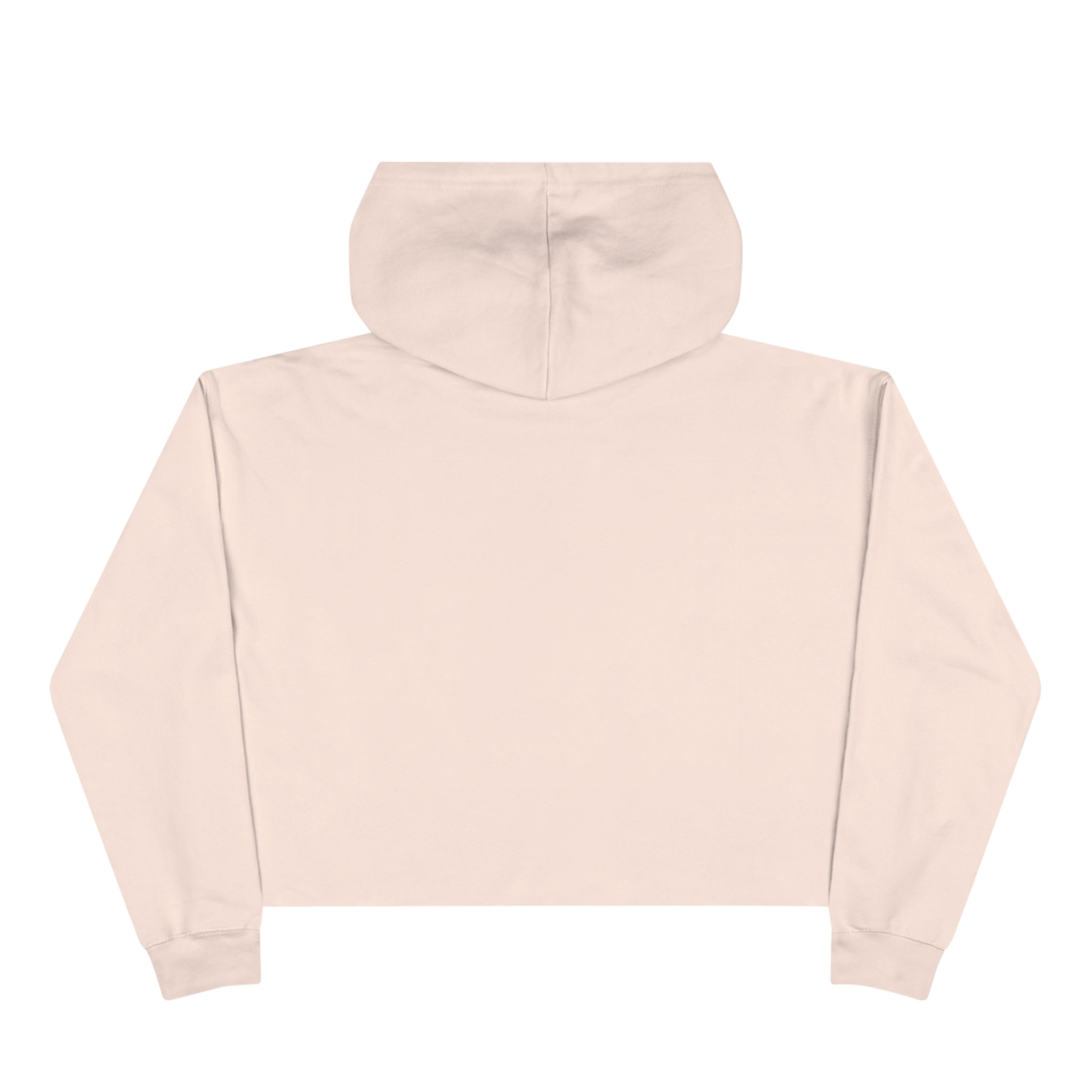 Lift Like A Girl - Crop Hoodie - Pale Pink with Black Logo