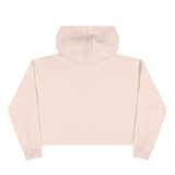 Lift Like A Girl - Crop Hoodie - Pale Pink with Black Logo