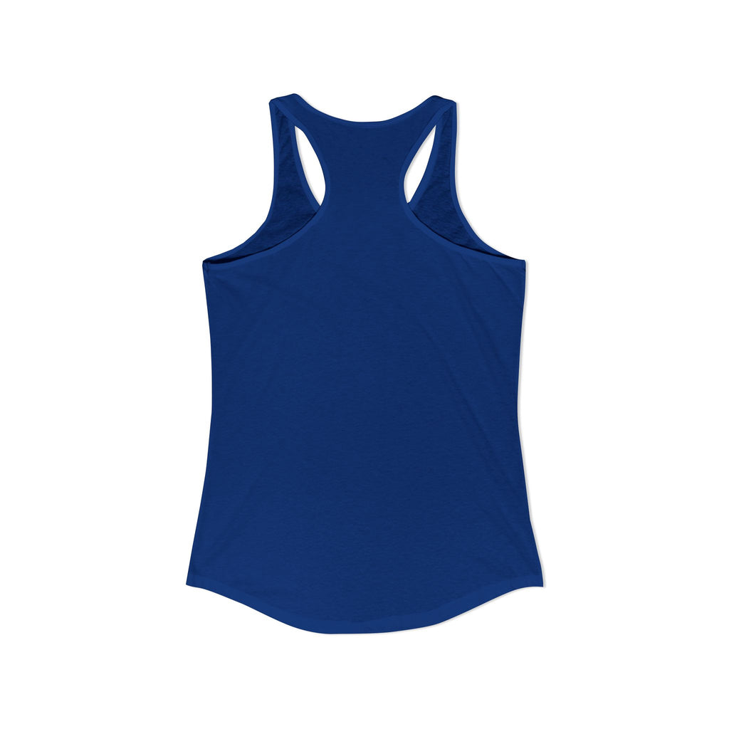 WWLW Distressed White Logo - Racer Back Tank Top - Women's Ideal Racerback Tank - Plain Back