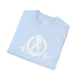 Unisex Softstyle T-Shirt - White Distressed Logo - Plain Back (BEST SELLER)