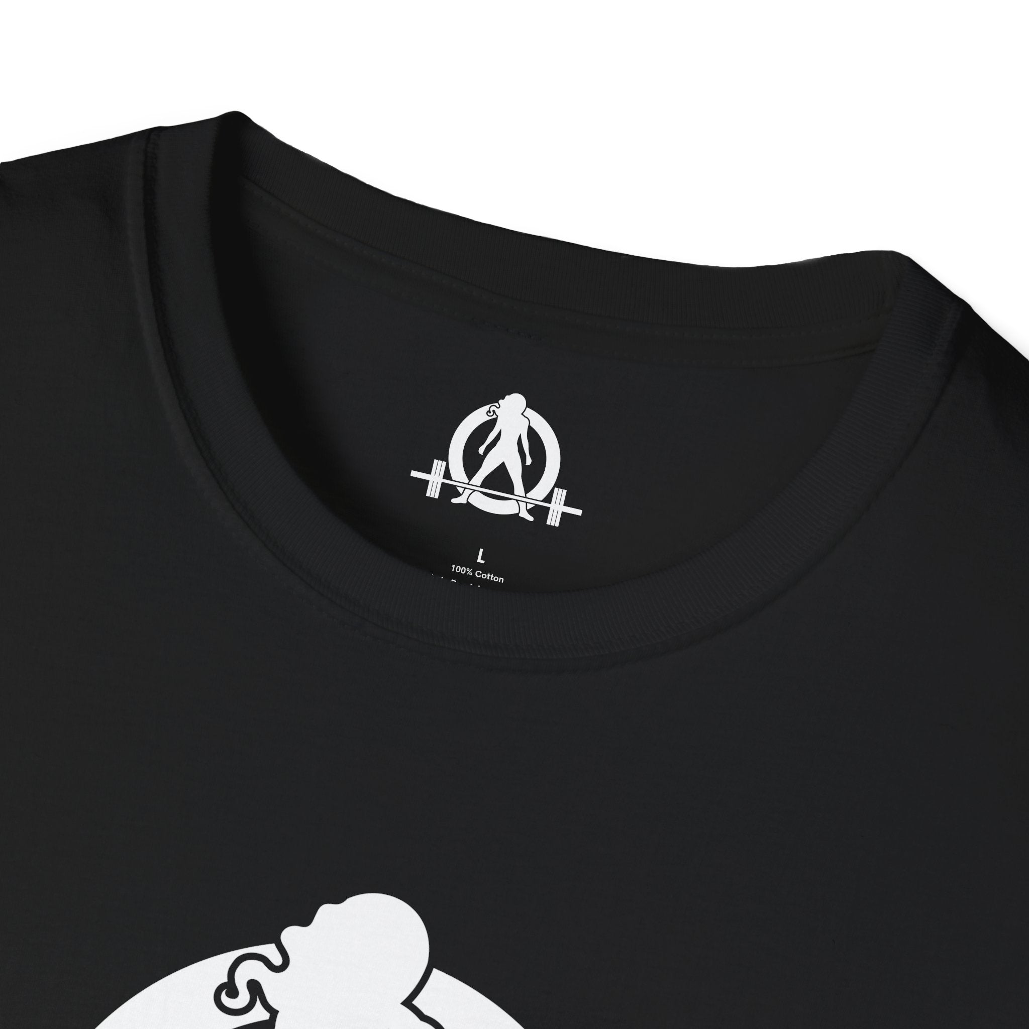 Kick Your Ass  - Unisex Softstyle T-Shirt - White Print on Front Plain Back