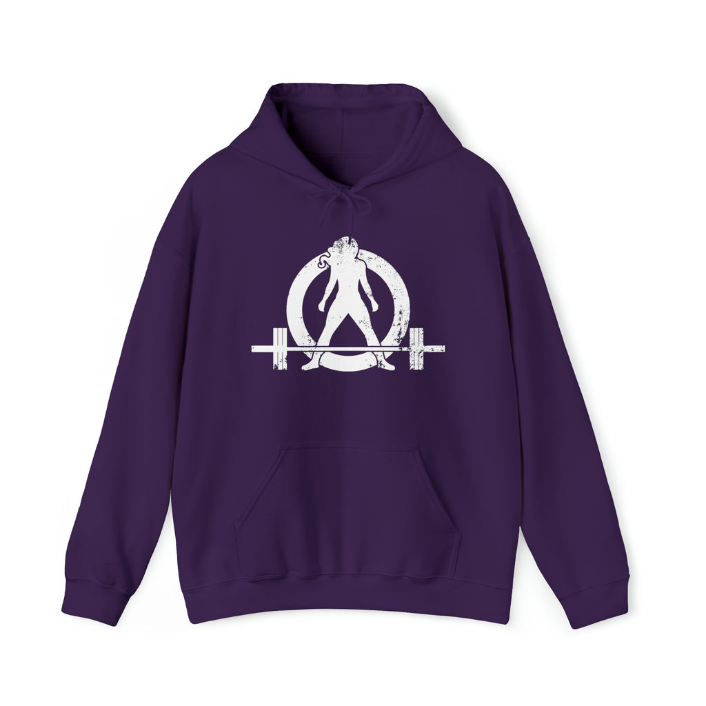 I Could Deadlift You. - Unisex Heavy Blend Hooded Sweatshirt - White Logo on Back
