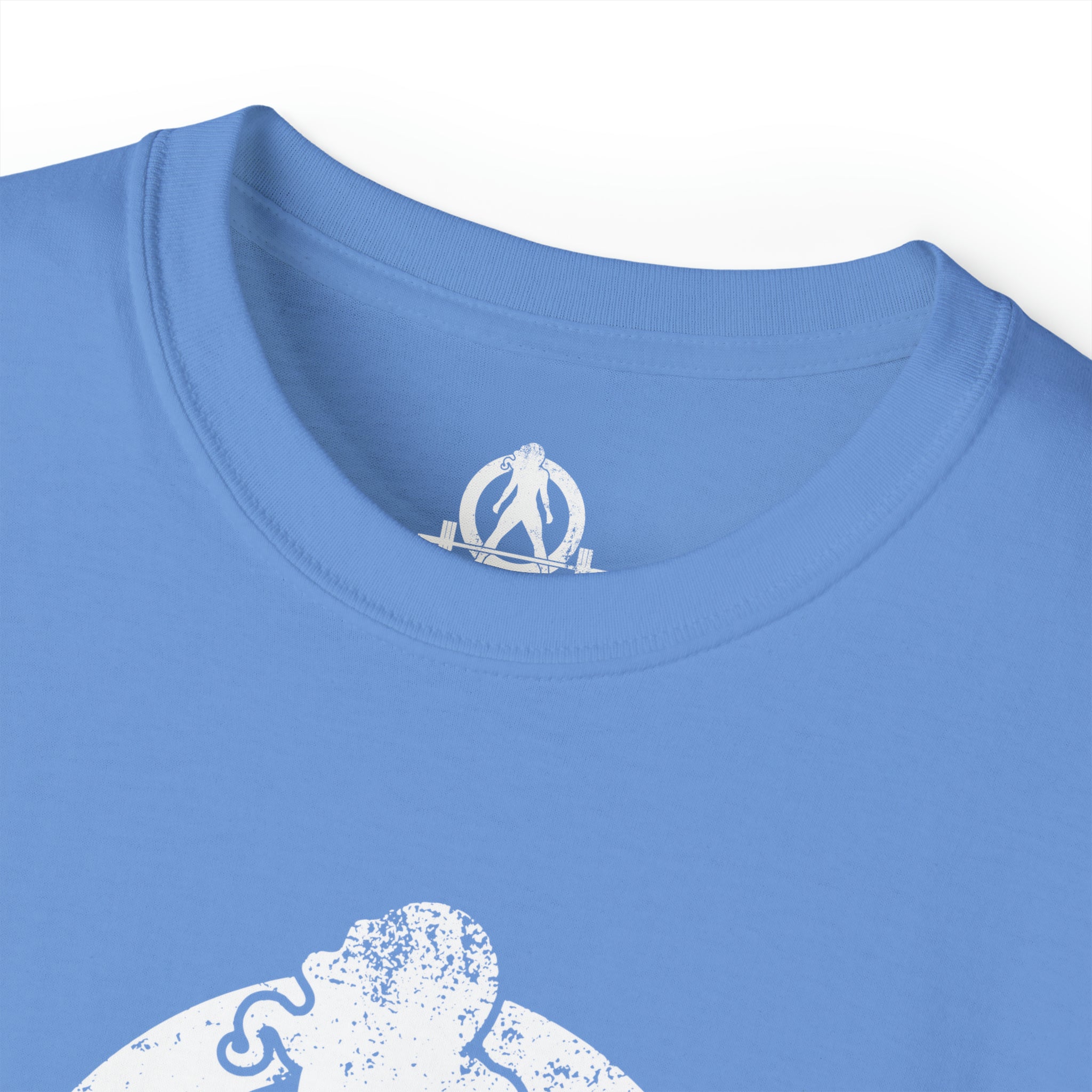 Strong Not Skinny - Unisex Ultra Cotton Tee - White Distressed Logo