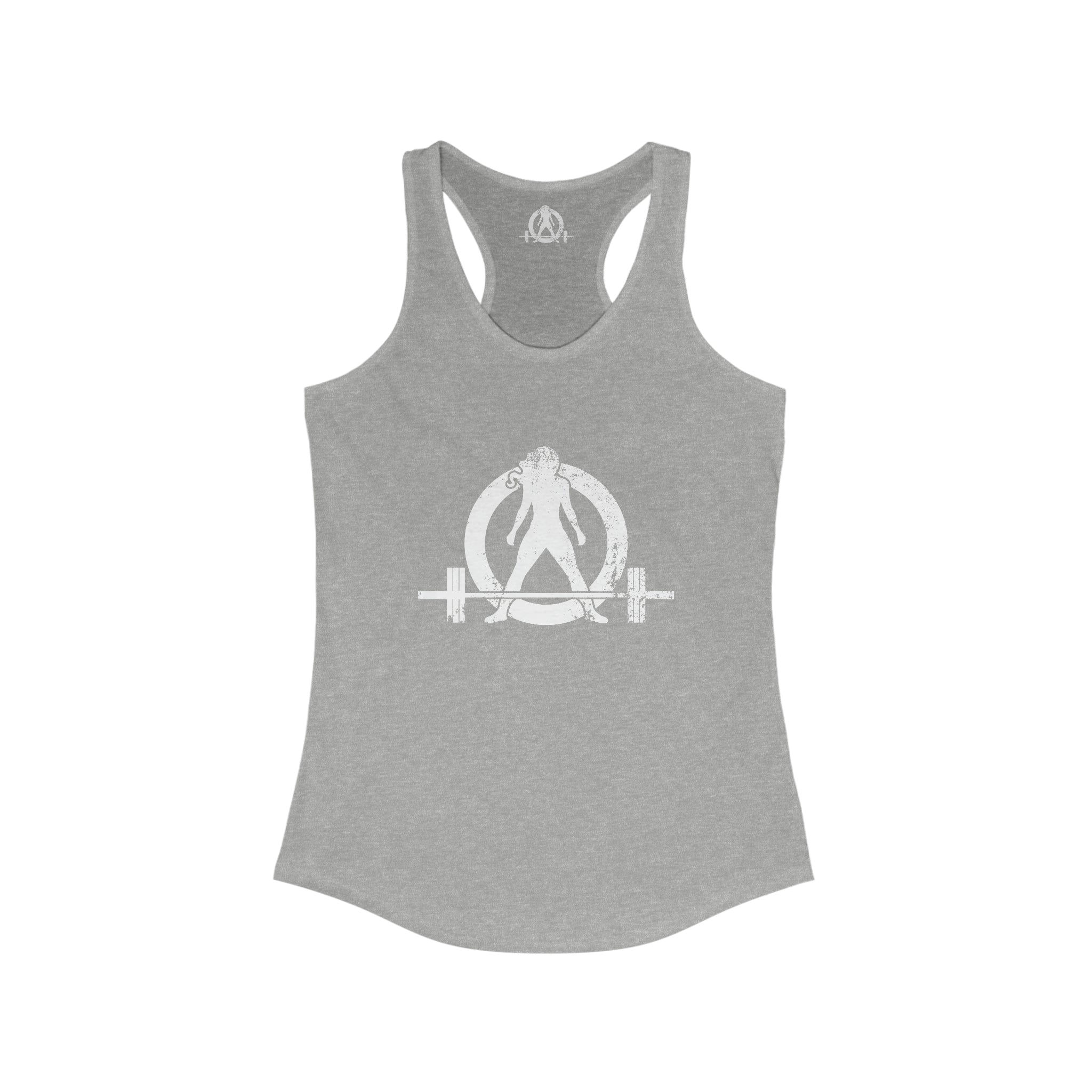 Strong Is Beautiful - Women's Ideal Racerback Tank - Distressed White Logo - (BEST SELLER)