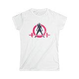 Women's Softstyle Tee - Distressed Color Logo - Plain Back