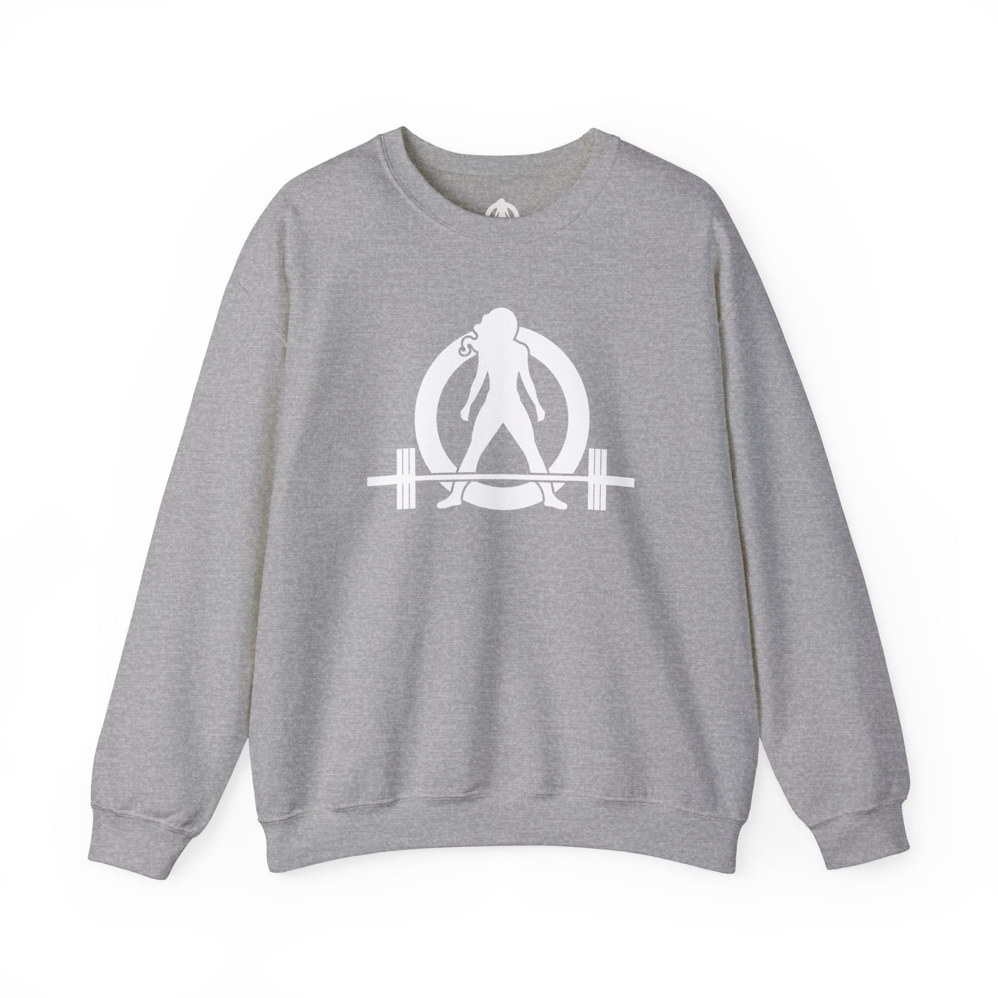 Iron Sharpens Iron - Unisex Heavy Blend™ Crewneck Sweatshirt - Front White Logo - Print on Front & Back