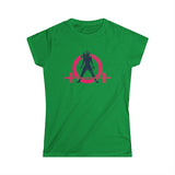 Women's Softstyle Tee - Distressed Color Logo - Plain Back