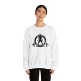 Distressed Logo - Unisex Heavy Blend™ Crewneck Sweatshirt - Black Logo