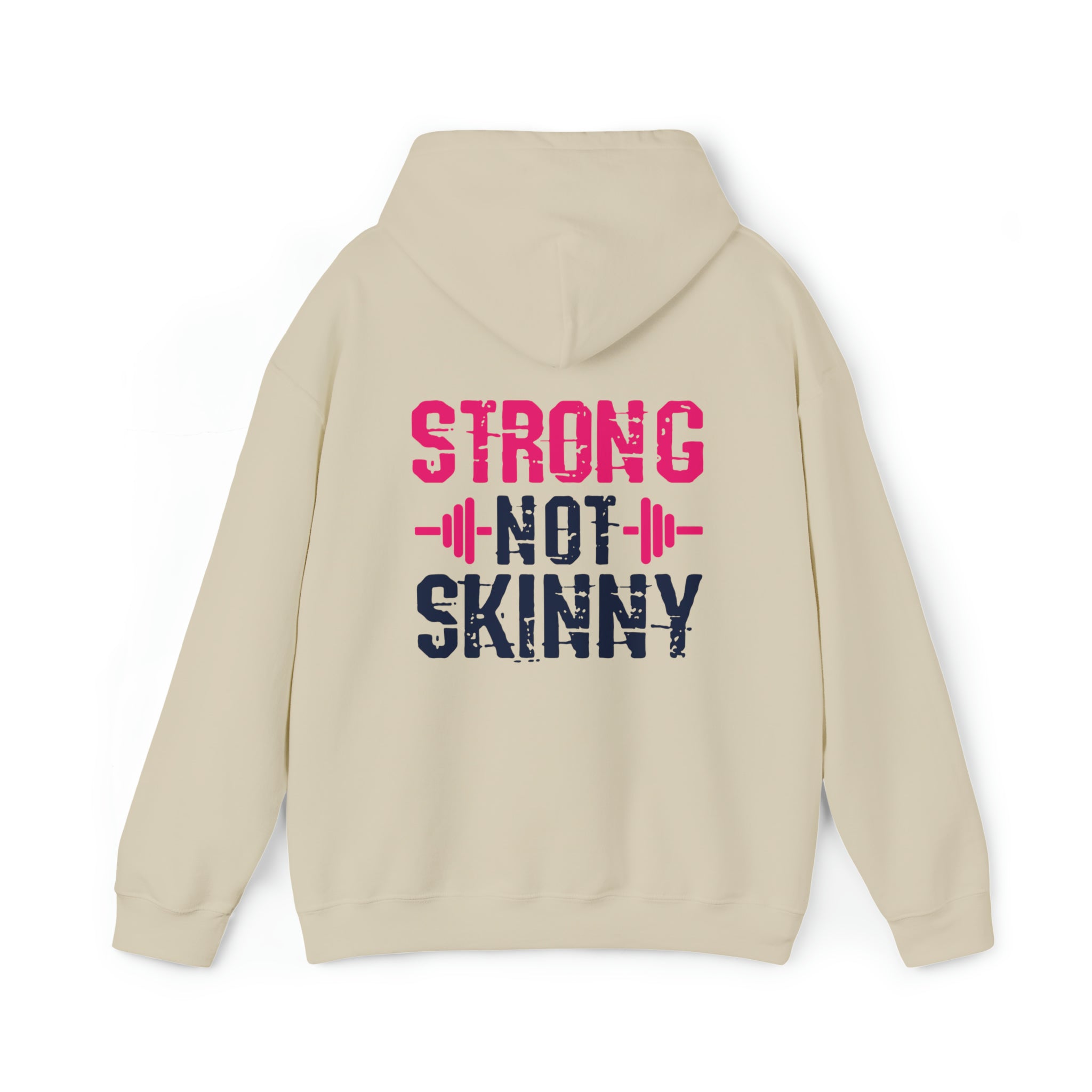 Strong Not Skinny - Color Distressed Logo - Unisex Heavy Blend Hooded Sweatshirt