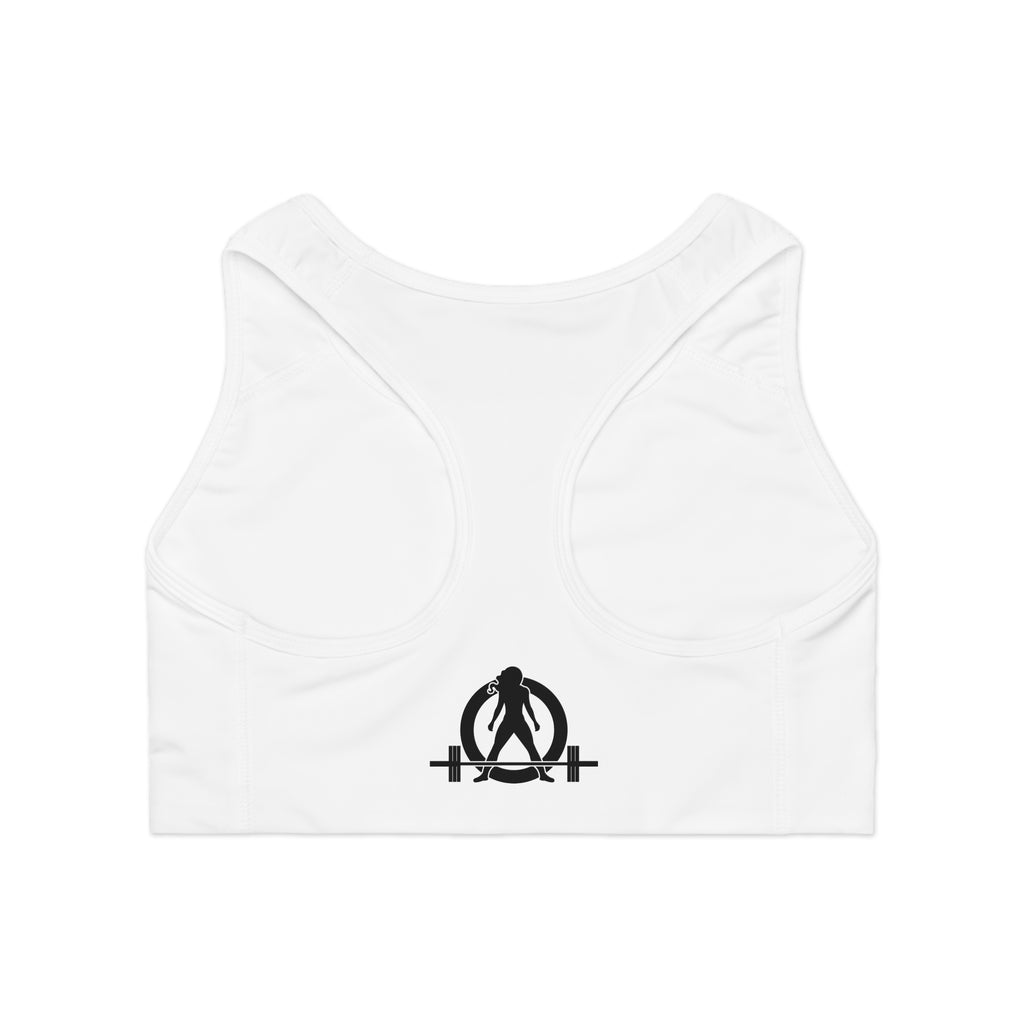 WWLW Sports Bra (AOP) - Black Logo