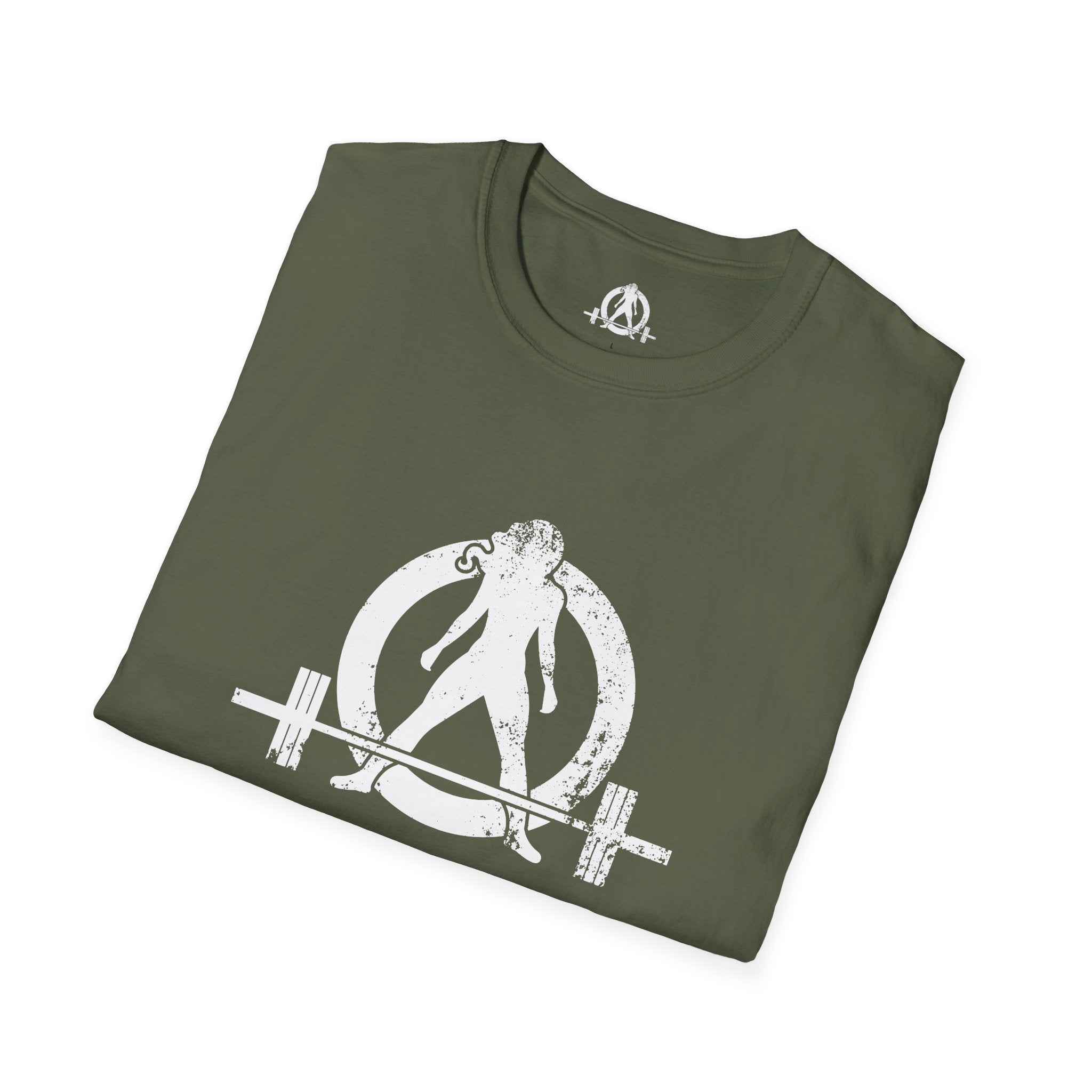 WWLW White Distressed Unisex Softstyle T-Shirt - White Distressed Logo - Plain Back