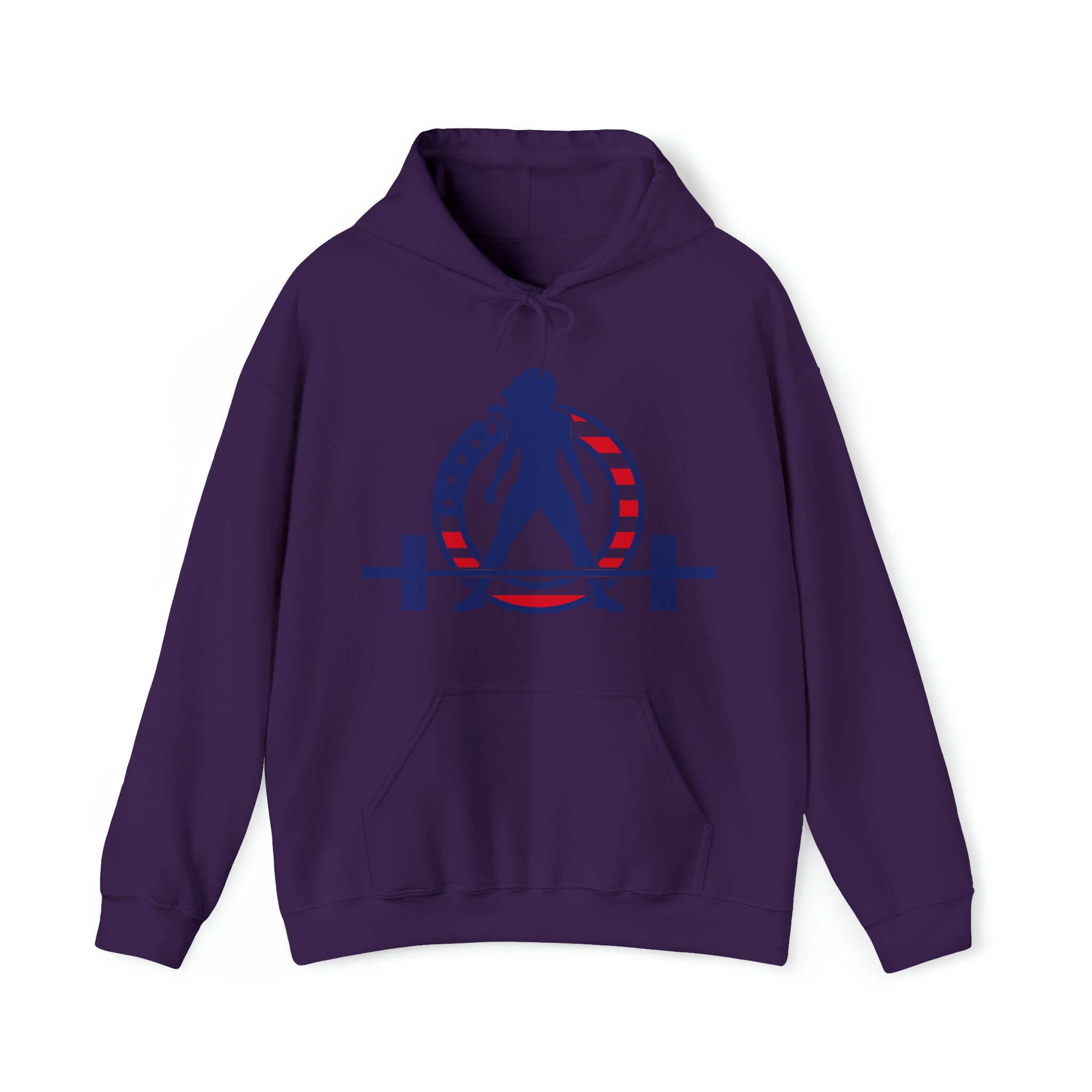 USA Logo - Unisex Heavy Blend Hooded Sweatshirt - USA Logo Light - Plain Back