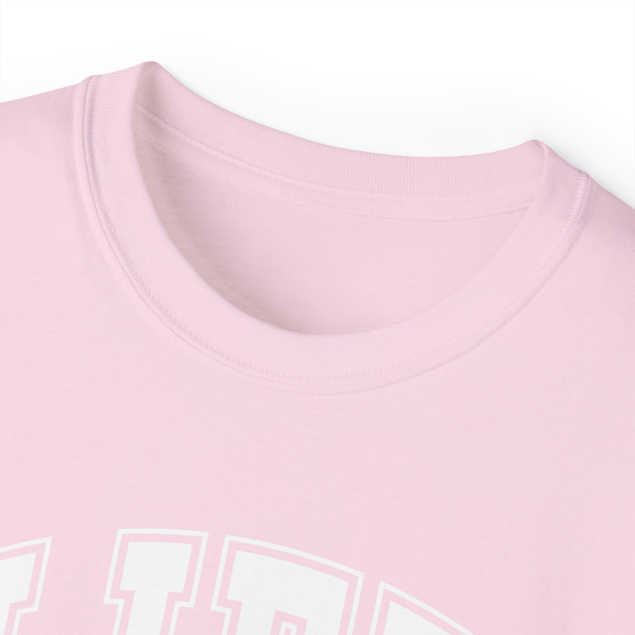 Lift Like A Girl - Unisex Ultra Cotton Tee - Front White Logo - Plain Back