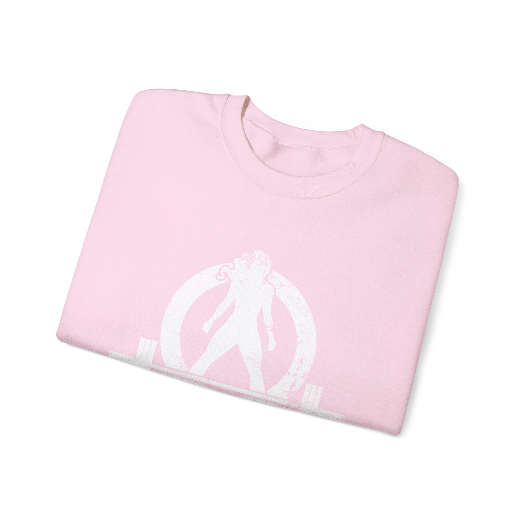 Distressed Logo - Unisex Heavy Blend™ Crewneck Sweatshirt - White Logo